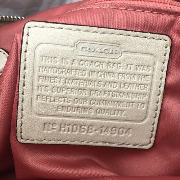 Coach Kristin Signature Sateen Hobo Bag Cream # 14904 - Picture 5 of 12